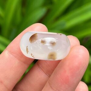 Size 6‎ Unique chunky Dendritic Agate Band Ring 0086